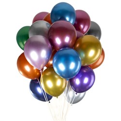 Шары воздушные 30 см, 20 штук, "ХРОМ", ассорти, BRAUBERG KIDS, 591887 - фото 13748517