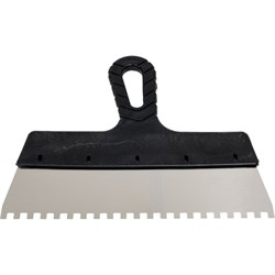 Нержавеющий зубчатый шпатель STAYER 1009-25-06 - фото 14713178