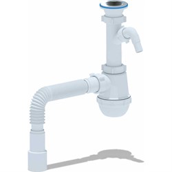 Бутылочный сифон для умывальника мойки АНИ пласт A1015 - фото 14811478