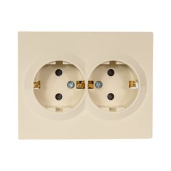 Розетка двойная Lezard 742-0300-178B - фото 14828579