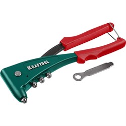 Заклепочник для заклёпок d=2.4-4.8 мм - алюминий и сталь, =2.4-4.0 - нержавеющая сталь KRAFTOOL X-5F - фото 14839289