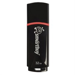 Флеш-диск 32 GB, SMARTBUY Crown, USB 2.0, черный, SB32GBCRW-K - фото 14927578