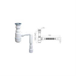 Сифон для умывальника AV Engineering AVE129752 - фото 15241375