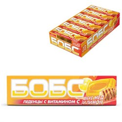 Леденцы БОБС со вкусом меда и лимона, с витамином C, 35 г, для детского питания, BS-3-2 - фото 16567999