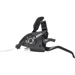 Шифтер/ручка тормоза Juchuang F- 51 3 speed, трос 1650мм, черный - фото 16592441