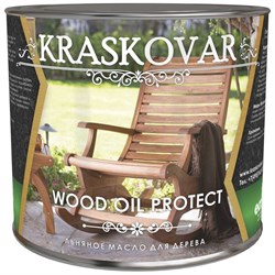 Льняное масло для дерева Kraskovar Wood Oil Protect - фото 16595398