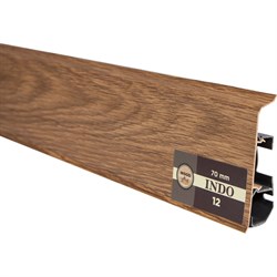 Плинтус ARBITON Indo 12 Дуб Темный, 2500x70x26 мм - фото 16623643
