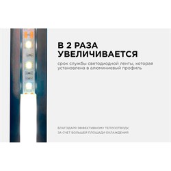Накладной угловой алюминиевый профиль для ленты Apeyron 08-07-ЧБ - фото 16708069