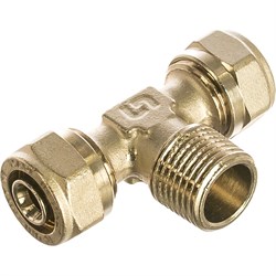 Никелированный тройник Uni-Fitt 668N6260 - фото 16922277