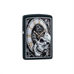 Зажигалка Zippo Skull Clock - фото 16924676
