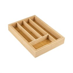 Раздвижной лоток для столовых приборов Mallony bamboo - фото 16933936