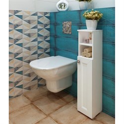 Туалетный шкаф SANTREK Гранд 2 ниши белый правый 200x950x190 - фото 16935334