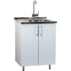 Тумба SANTREK 60*50 (2 дверцы) серебристый металлик фасад МДФ - фото 16937398