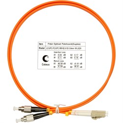Оптический шнур Cabeus FOP-62-LC-FC-2m - фото 16949060