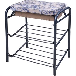 Банкетка Nika НИКА Haushalt НБ1 НБ1/J в стиле "Де Жуи"/сапфир - фото 16950168