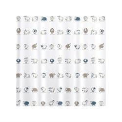 Штора для ванной Tatkraft FUNNY SHEEP PEVA - фото 16955897