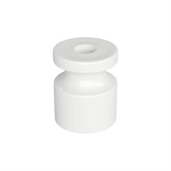 Пластиковый изолятор универсальный для наружного монтажа витого провода iTOK i-KPP-IZ-P-RETRO-100-WH - фото 16956554