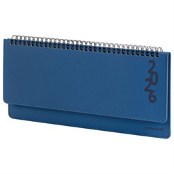 Планинг датированный 2026 305х140 мм BRAUBERG "Up", под кожу, синий, 117235 - фото 17011886