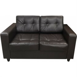 Двухместный диван Мягкий Офис с механизмом коричневый - фото 17013243