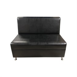 Двухместная секция дивана Мягкий Офис шоколадная - фото 17013389