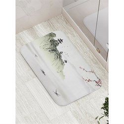 Противоскользящий коврик для ванной, сауны, бассейна JoyArty Японская культура в горах - фото 17013494