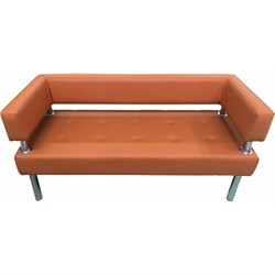 Трехместный диван Мягкий Офис оранжевый - фото 17013726