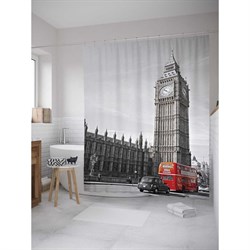 Шторка-занавеска для ванной JoyArty Экскурсия к биг бену - фото 17013804