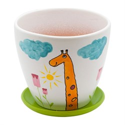 Керамический горшок Вещицы жираф - фото 17014013