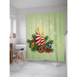 Шторка-занавеска для ванной JoyArty Свечи с игрушками - фото 17014024