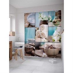 Шторка-занавеска для ванной JoyArty Банные процедуры - фото 17014308