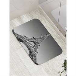 Противоскользящий коврик для ванной, сауны, бассейна JoyArty Серая Эйфелева башня - фото 17015317