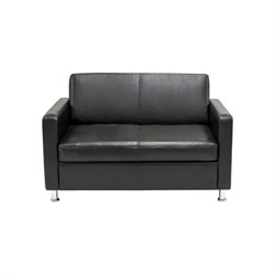 Двухместный диван Мягкий Офис с механизмом черный - фото 17015376