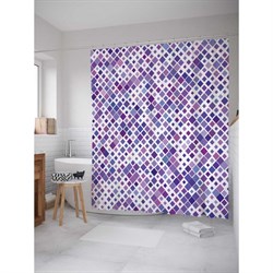 Шторка-занавеска для ванной JoyArty Всеразмерные квадраты - фото 17016101