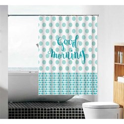 Тканевая шторка для ванной комнаты Melodia della vita Мятное утро MZ-89 - фото 17017023