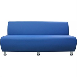 Трехместная секция дивана Мягкий Офис синяя - фото 17017268