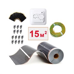 Пленочный электрический теплый пол ТеплоСофт 15м.кв. - фото 17018044