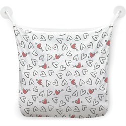 Сетка для игрушек в ванну JoyArty Черно-белые сердечки - фото 17020180