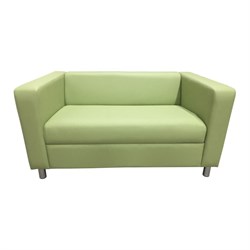 Двухместный диван Мягкий Офис салатовый - фото 17020221