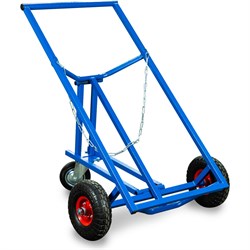 Тележка для металлических бочек TOR КБ-2, колеса 250 пневмо + 160 поворотное - фото 17022854