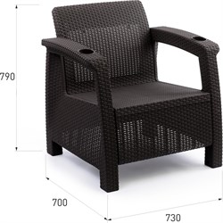 Кресло ЗПИ "Альтернатива" Ротанг-плюс - фото 17026876