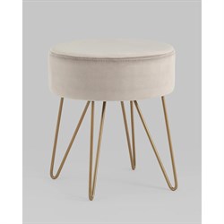 Пуф Стул Груп Спейси велюр светло-серый - фото 17032464