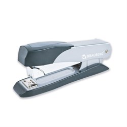 Степлер металлический усиленный до 50 листов, №24/6-24/8 BRAUBERG "Office-Expert", серебристый, 274239 - фото 17360285