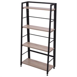 Стеллаж BRABIX "Smart SH-007", 605х295х1193 мм, ЛОФТ, трапеция, складной, металл/ЛДСП дуб, каркас черный, 641872 - фото 17367865