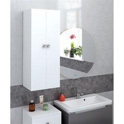 Пенал SANTREK Виола 2 двери подвесной белый 400x1000x300 - фото 17368187