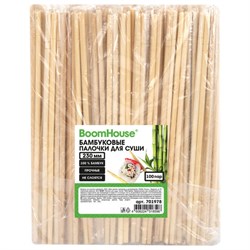 Палочки для суши бамбуковые 23 см, 100 ПАР, в индивидуальной упаковке, BOOMHOUSE (БУМХАУС), 701978 - фото 17373649