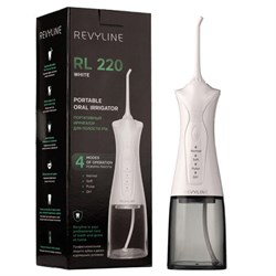 Ирригатор для полости рта REVYLINE RL 220, емкость резервуара 0,3 л, 2 насадки, белый, 7943 - фото 17377912
