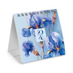 Календарь-домик настольный на гребне, 2026 г., BRAUBERG, 101х101 мм, "Цветы", 117275 - фото 17383991