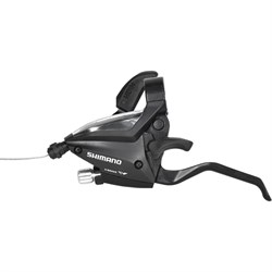 Шифтер/ручка тормоза Shimano STEF500, левая, 3-передачи, трос 1750мм, черный - фото 17463667
