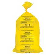 Мешки для мусора медицинские КОМПЛЕКТ 50 шт., класс Б (желтые), 80 л, 70х80 см, 14 мкм