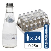 Вода газированная минеральная BAIKAL RESERVE 0,25 л, стеклянная бутылка, 4670010850382